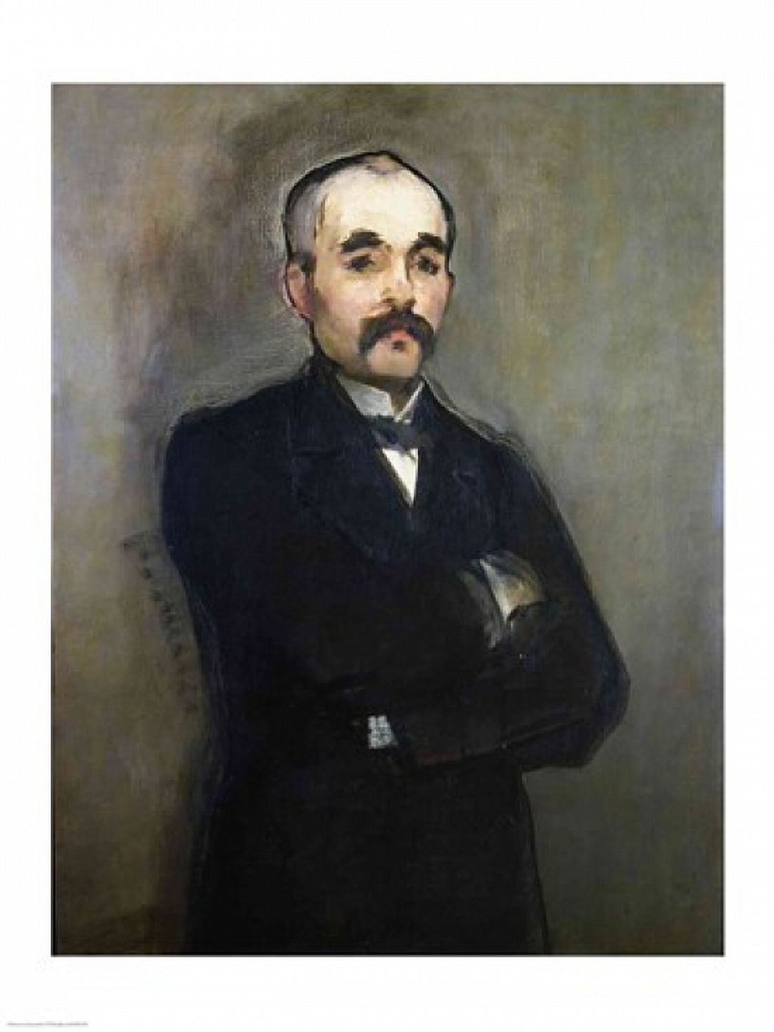 Portrait of Georges Clemenceau Canvas Art - Edouard Manet (18 x 24)