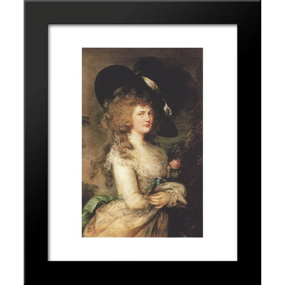 Portrait of Georgiana, Duchess of Devonshire 20x24 Framed Art Print by Thomas Gainsborough