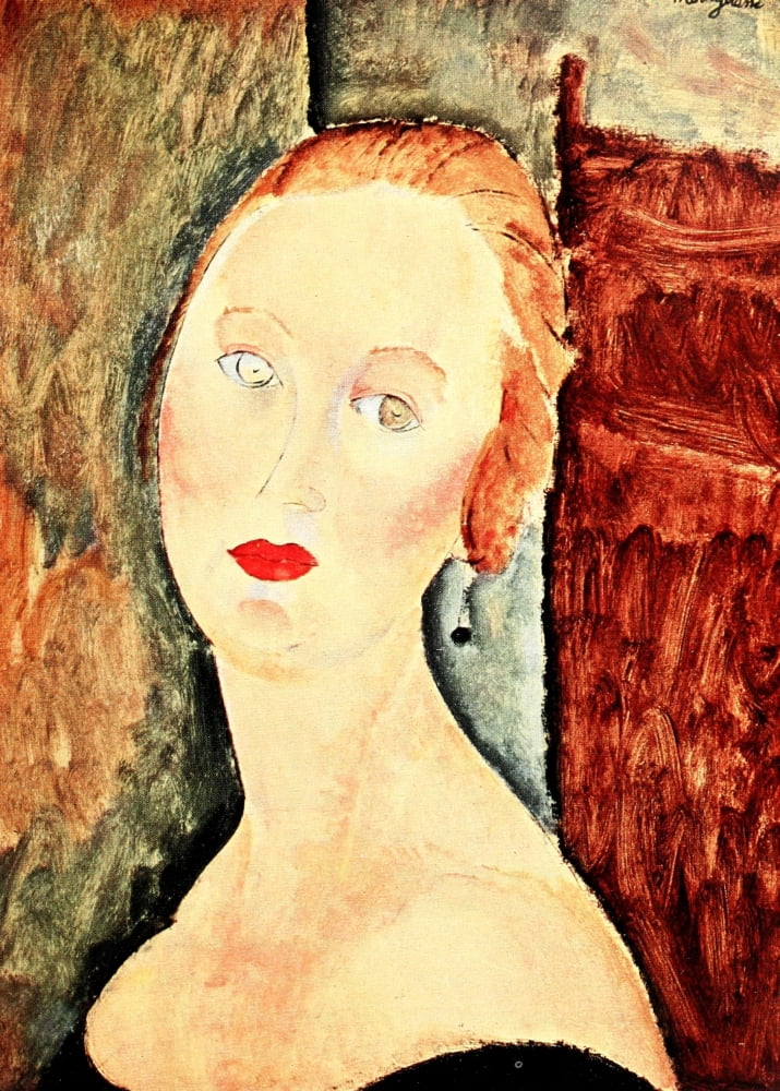 Portrait of Germaine Sauvage 1918 Canvas Art - Amedeo Modigliani (24 x 36)