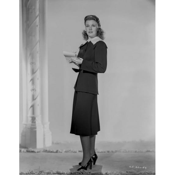 Portrait of Ginger Rogers wearing Black Dress Photo Print (8 x 10)