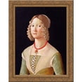 thumbnail image 1 of Portrait of Giovane Donna 24x20 Gold Ornate Wood Framed Canvas Art by Domenico Ghirlandaio, 1 of 2
