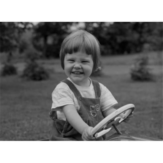Portrait of Girl Grinning Poster Print - 18 x 24 in.
