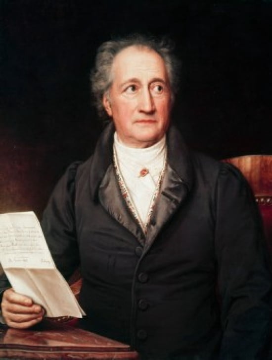 Portrait of Goethe Josef Karl Stieler (1781-1853 German) Canvas Art - Josef Karl Stieler (18 x 24)