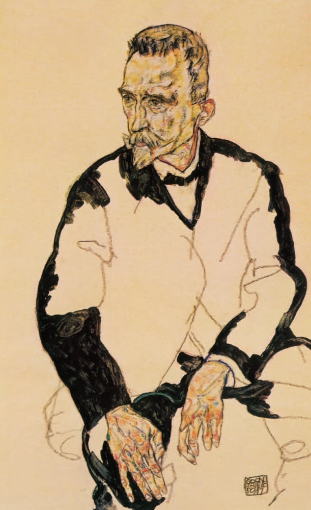 Portrait of Heinrich Benesch 1917 Canvas Art - Egon Schiele (24 x 36)