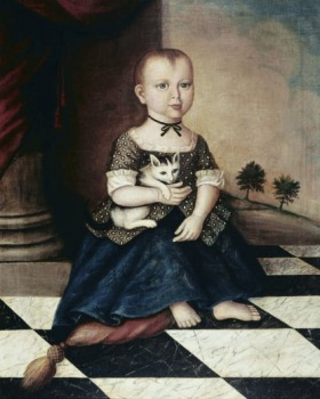 Portrait of Helen Willis ca 1740 Joseph Badger (1708-1765 American) John Gordon Gallery New York USA Canvas Art - Joseph Badger (18 x 24)