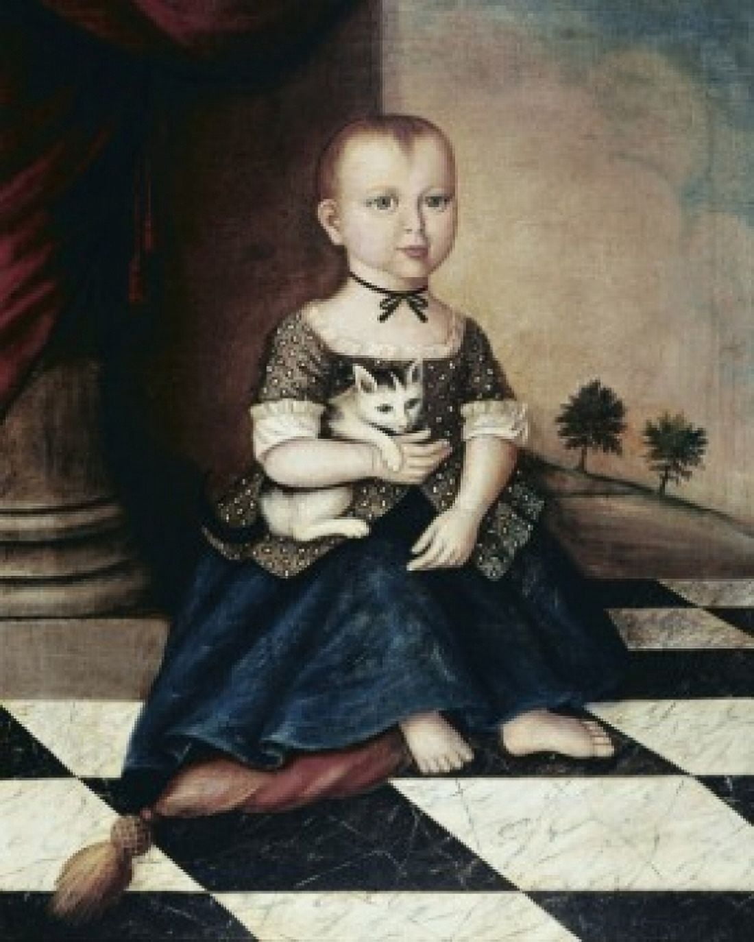 Portrait of Helen Willis ca 1740 Joseph Badger (1708-1765 American) John Gordon Gallery New York USA Canvas Art - Joseph Badger (24 x 36)
