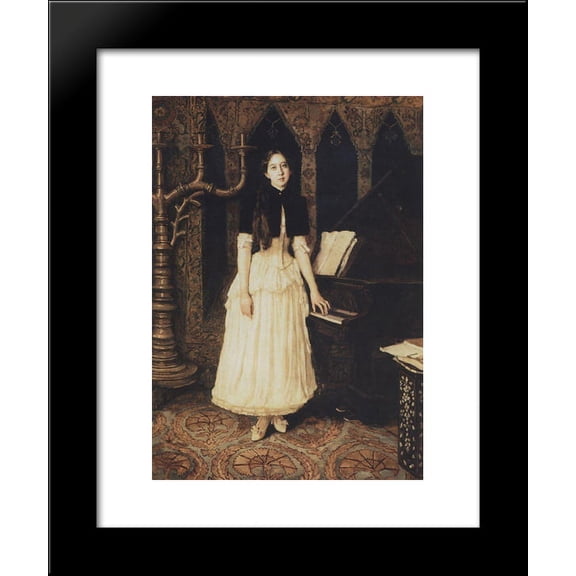 Portrait of Helena Adrianovny Prahovo 20x24 Framed Art Print by Viktor Vasnetsov