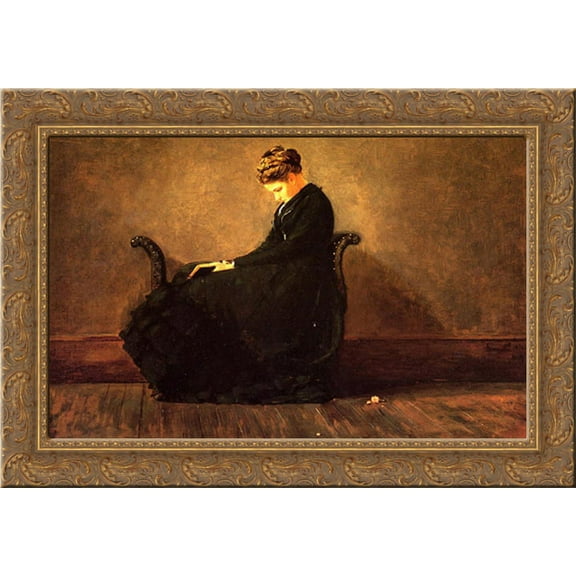 Portrait of Helena de Kay 24x18 Gold Ornate Wood Framed Canvas Art by Homer, Winslow