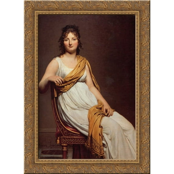 Portrait of Henriette de Verninac 19x24 Gold Ornate Wood Framed Canvas Art by Tissot, James Jacques Joseph
