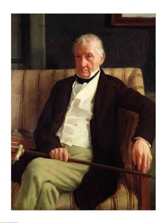 Portrait of Hilaire Degas Canvas Art - Edgar Degas (18 x 24)