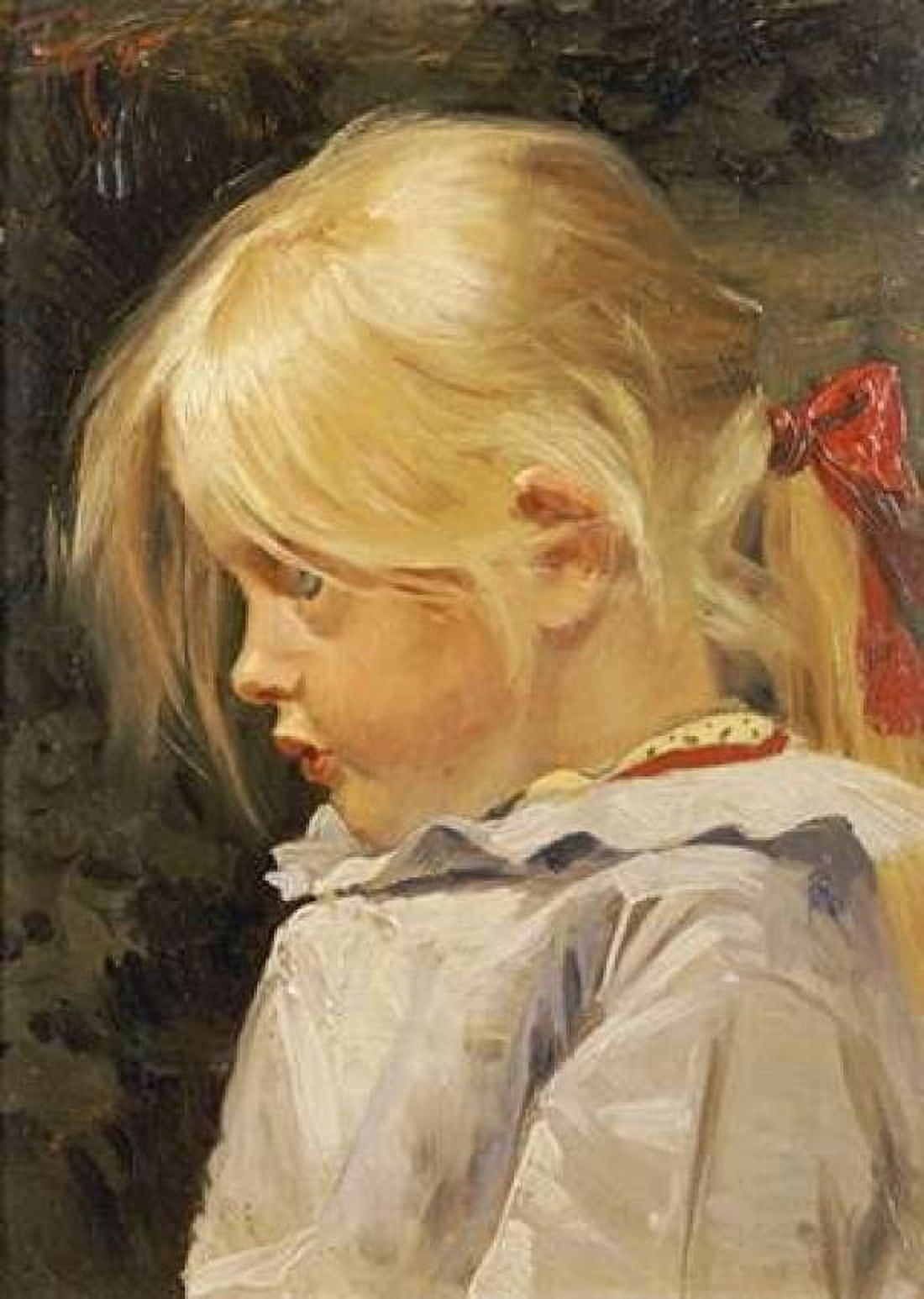 Portrait of Ingeborg Treschow Canvas Art - Frants Henningsen (20 x 28)