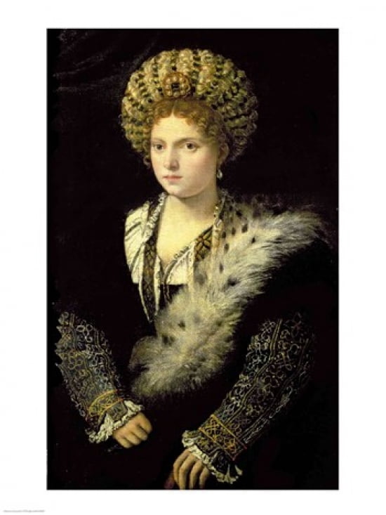 Portrait of Isabella dEste Canvas Art - Titian (18 x 24)