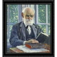 thumbnail image 1 of Portrait of Ivan Pavlov 28x30 Large Black Ornate Wood Framed Canvas Art by Mikhail Nesterov, 1 of 2