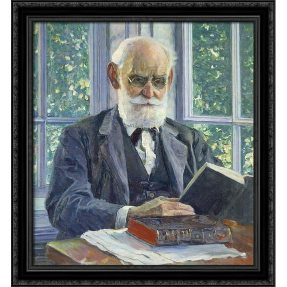 Portrait of Ivan Pavlov 28x30 Large Black Ornate Wood Framed Canvas Art by Mikhail Nesterov