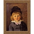 thumbnail image 1 of Portrait of Jean Monet Wearing a Hat with a Pompom 20x24 Gold Ornate Wood Framed Canvas Art by Monet, Claude, 1 of 2