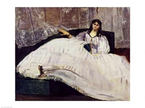 Portrait of Jeanne Duval 1862 Canvas Art - Edouard Manet (24 x 18)