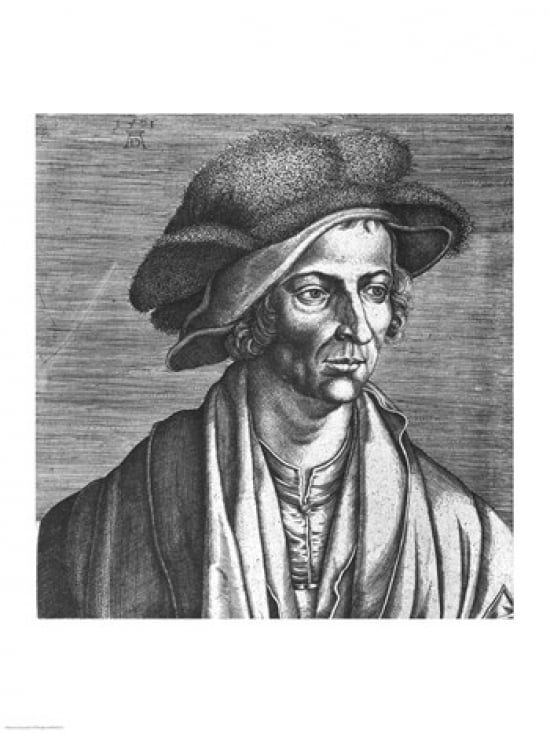 Portrait of Joachim Patinir 1521 Canvas Art - Albrecht Durer (18 x 24)