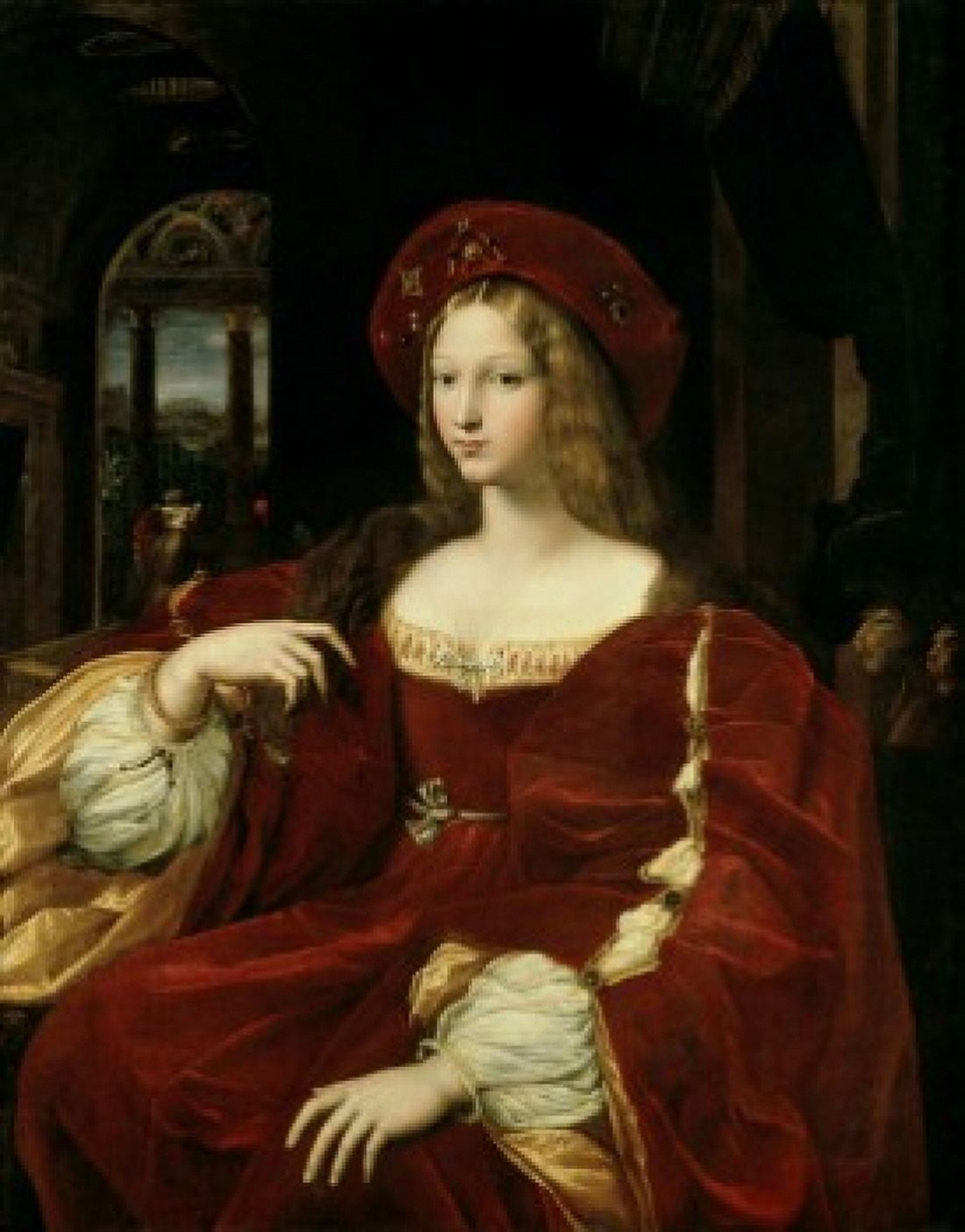 Portrait of Joanna of Aragon 1518 Raphael (1483-1520Italian) Musee du Louvre Paris Canvas Art - Raphael (18 x 24)