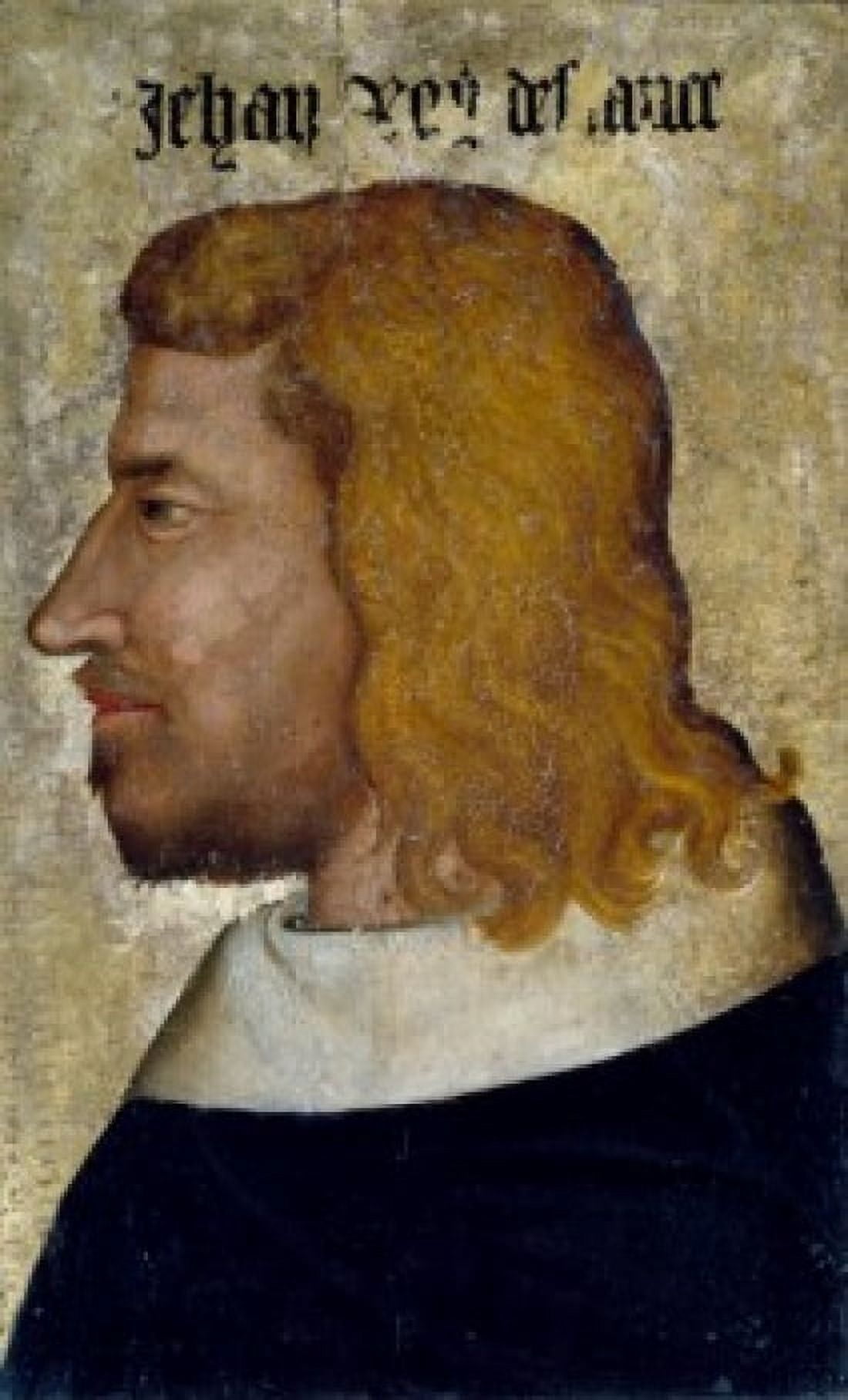 Portrait of John II King of France School of Paris oil on wood Circa 1359 France Paris Musee du Louvre Canvas Art - (24 x 36)