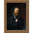 thumbnail image 1 of Portrait of Joseph Daumang 24x18 Gold Ornate Wood Framed Canvas Art by Nikolai Ge, 1 of 2