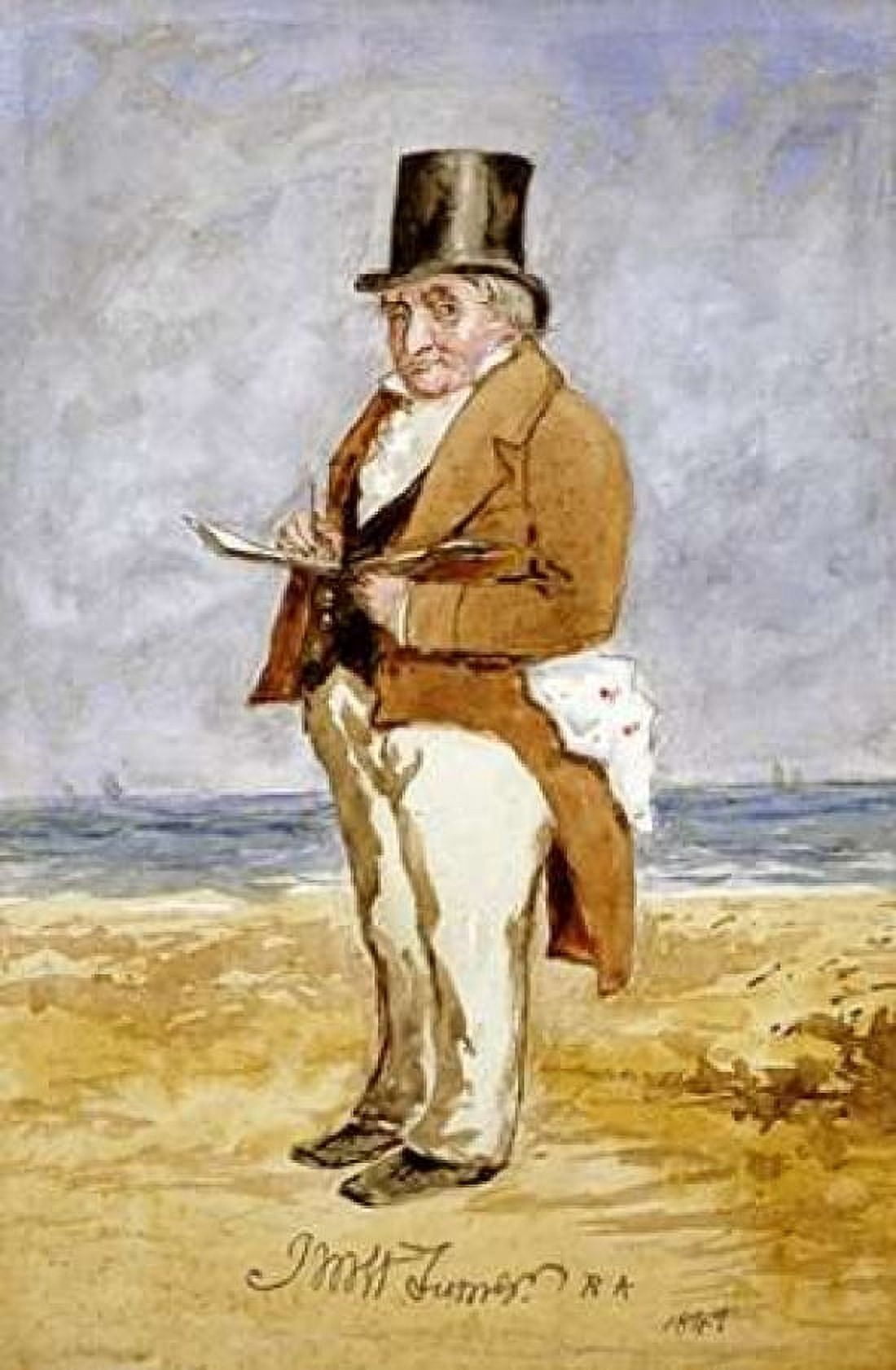 Portrait of Joseph Mallord William Turner Canvas Art - Charles Martin (12 x 18)