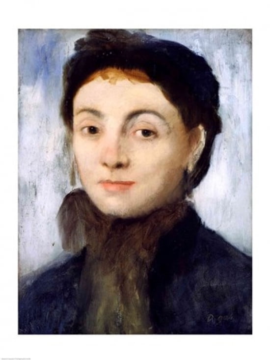 Portrait of Josephine Gaujelin 1867 Canvas Art - Edgar Degas (24 x 36)