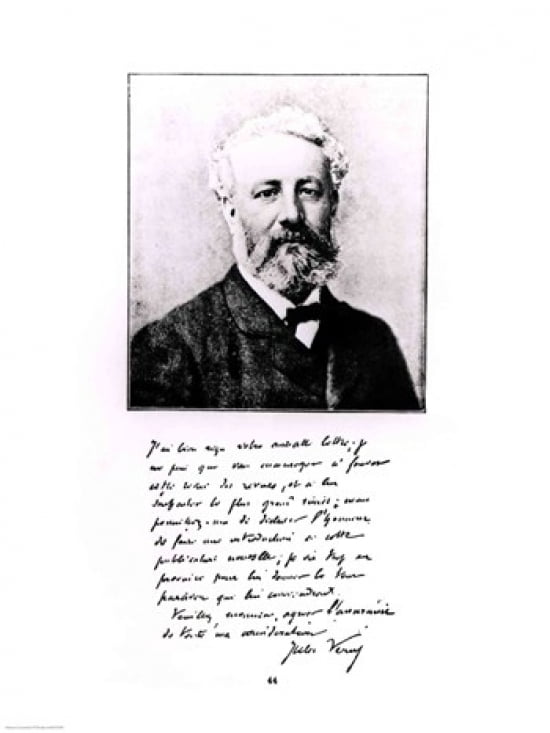 Portrait of Jules Verne Canvas Art - Nathaniel Currier (18 x 24)