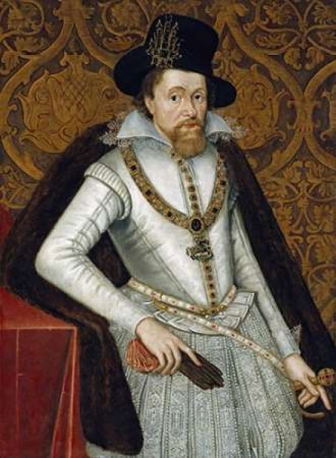 Portrait of King James VI of Scotland James I of England Canvas Art - John De Critz (18 x 24)