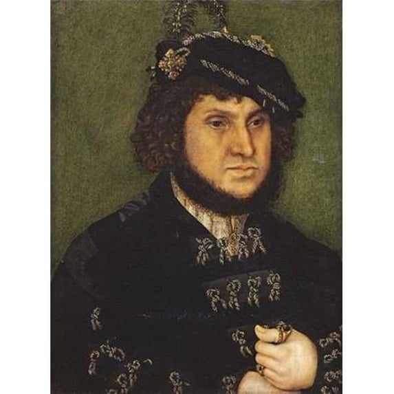 Portrait of Kurfust Herzog Johann Der Bestandige Von Saschen Poster Print by Lucas Cranach - 9 x 12 - Small