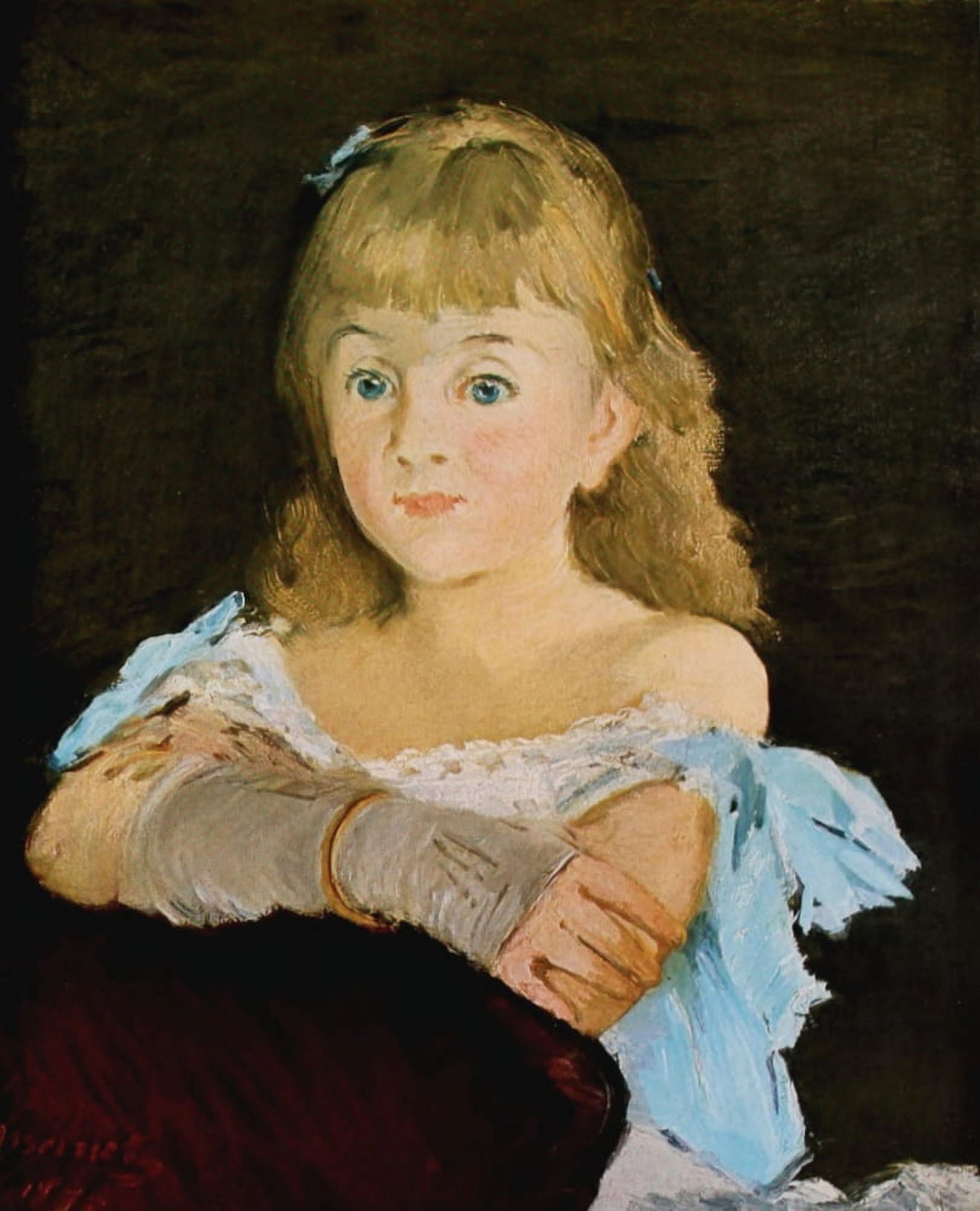 Portrait of Lina Campineanu Canvas Art - Ôø?douard Manet (24 x 36)