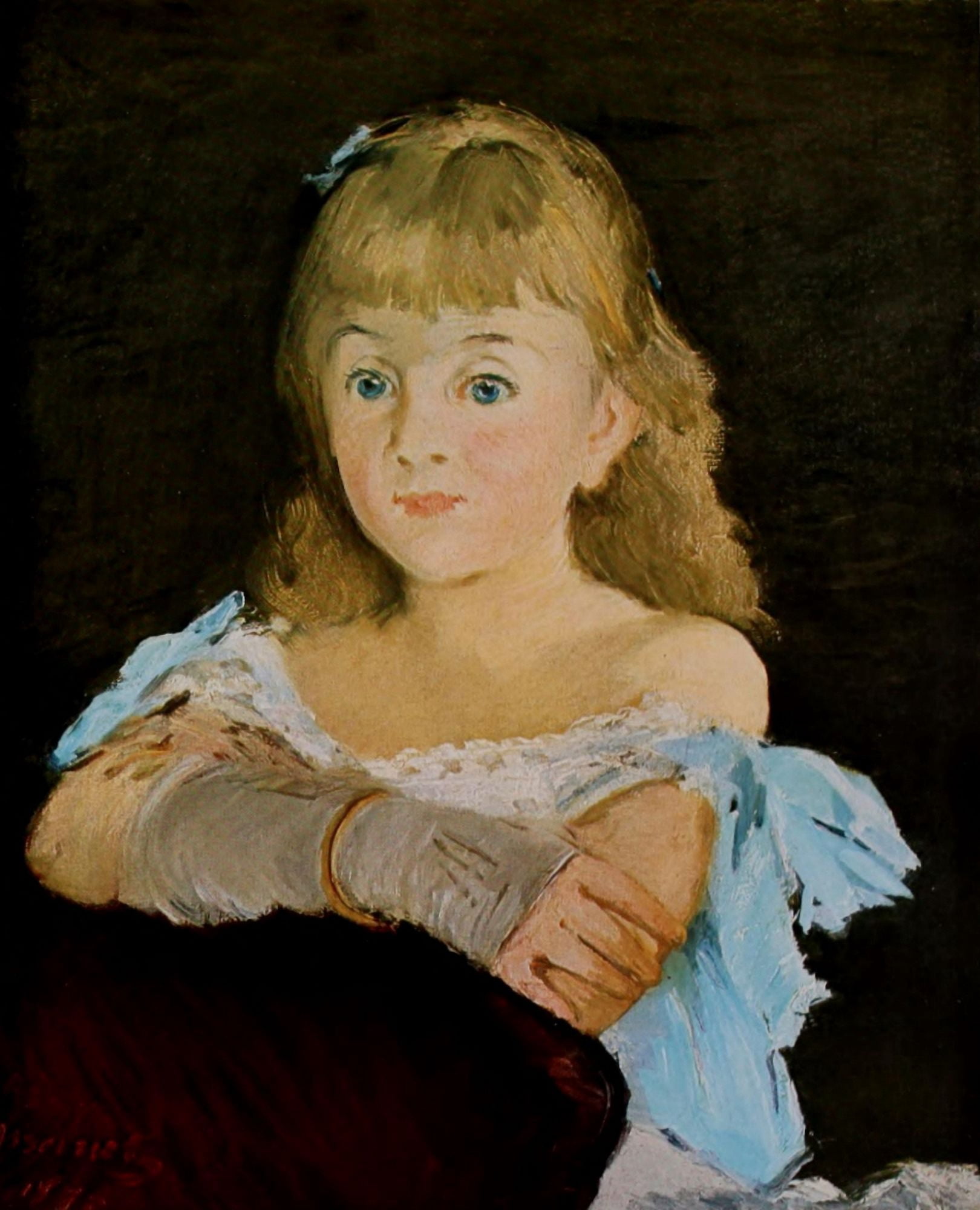 Portrait of Lina Campineanu Canvas Art - Edouard Manet (18 x 24)