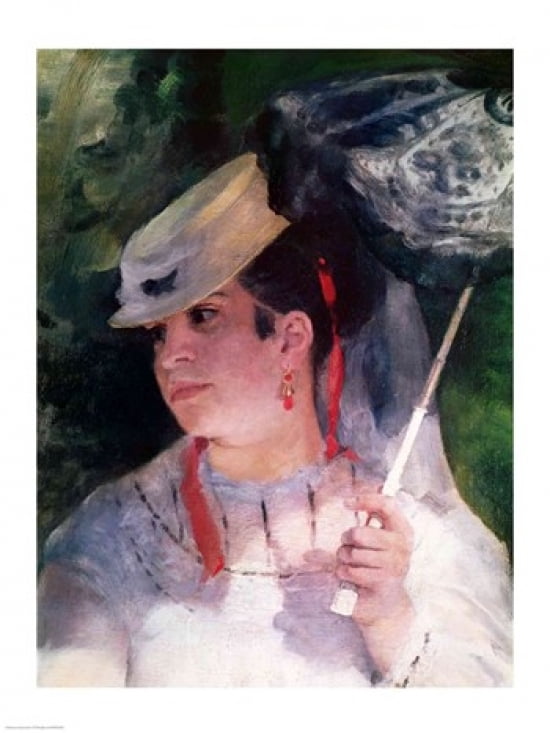 Portrait of Lise 1867 Canvas Art - Pierre-Auguste Renoir (24 x 36)