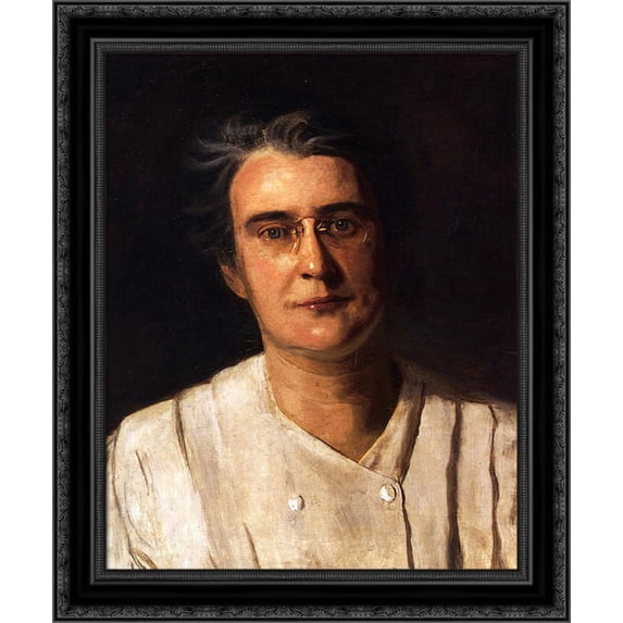 Portrait of Lucy Langdon Williams Wilson 20x24 Black Ornate Wood Framed Canvas Art by Eakins, Thomas