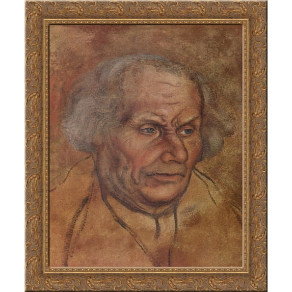 Portrait of Luther's Father 24x20 Gold Ornate Wood Framed Canvas Art by Lucas Cranach the Elder