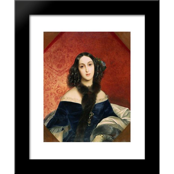 Portrait of M. A. Beck 20x24 Framed Art Print by Karl Bryullov