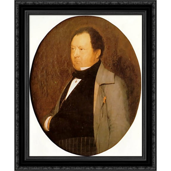 Portrait of M. Leblond 20x23 Black Ornate Wood Framed Canvas Art by Gerome, Jean Leon