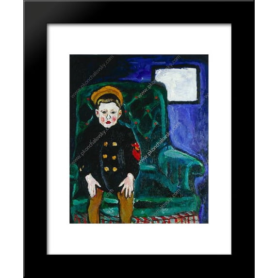 Portrait of M. P. Konchalovsky in naval uniform 20x24 Framed Art Print by Pyotr Konchalovsky