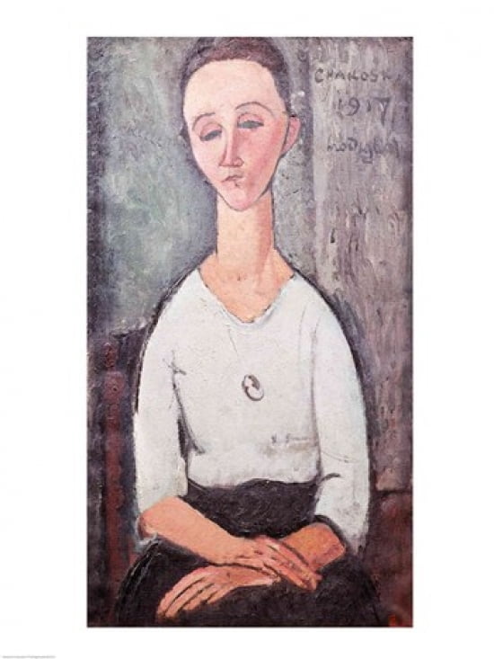 Portrait of Madame Chakowska 1917 Canvas Art - Amedeo Modigliani (18 x 24)