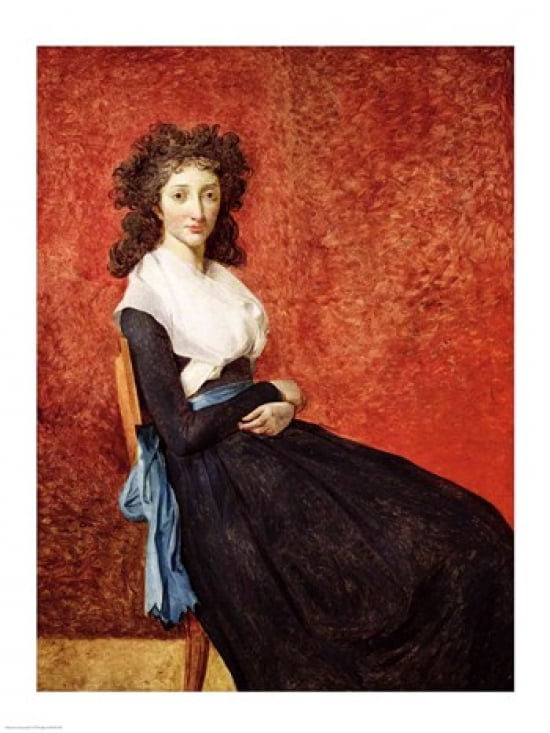 Portrait of Madame Charles-Louis Trudaine Canvas Art - Jacques-Louis David (18 x 24)