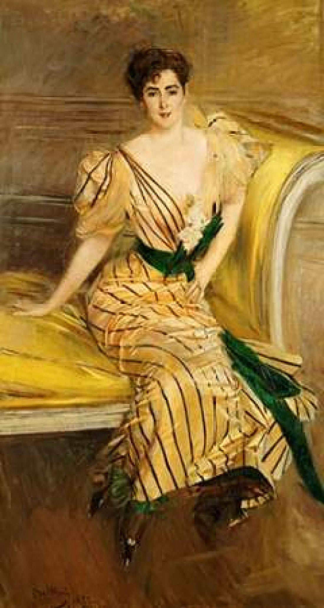 Portrait of Madame Josephina Alvear De Errazuriz Canvas Art - Giovanni Boldini (12 x 18)