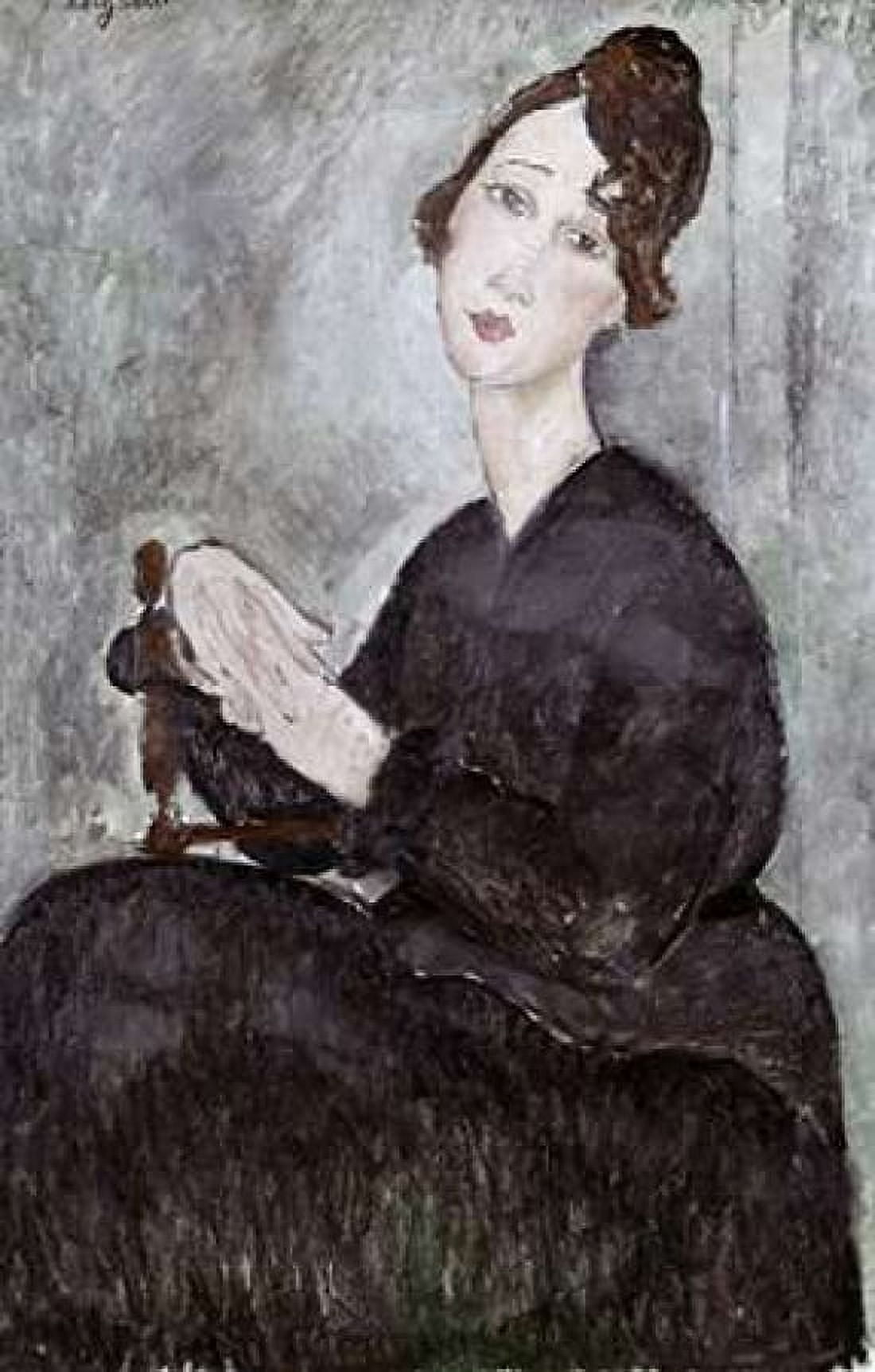 Portrait of Madame Mayden Canvas Art - Amedeo Modigliani (24 x 36)