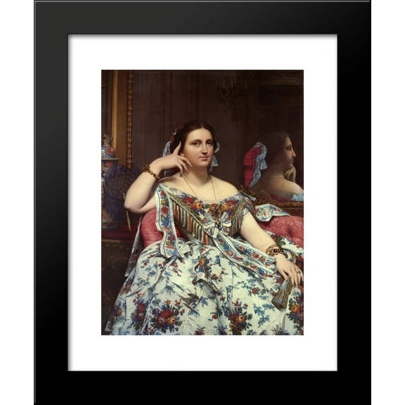 Portrait of Madame Moitessier Sitting 20x24 Framed Art Print by Jean Auguste Dominique Ingres