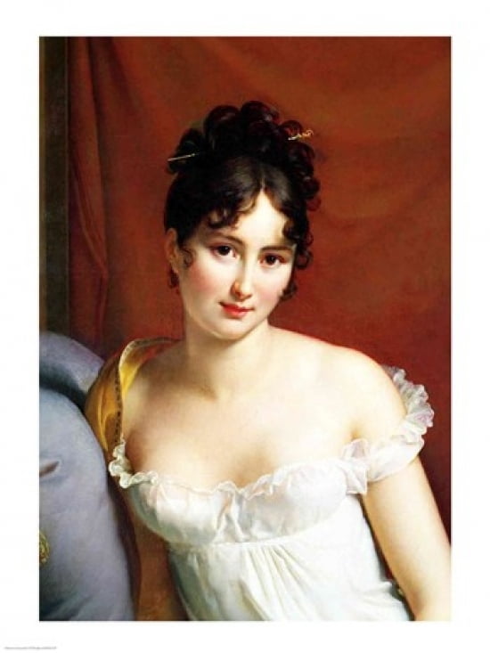 Portrait of Madame Recamier Canvas Art - Francois Gerard (24 x 36)