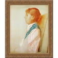 thumbnail image 1 of Portrait of Madame Redon in Profile 20x24 Gold Ornate Wood Framed Canvas Art by Redon, Odilon, 1 of 2
