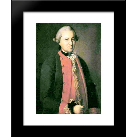 Portrait of Major of Army Corps 20x24 Framed Art Print by Carl-Ludwig Johann Christineck