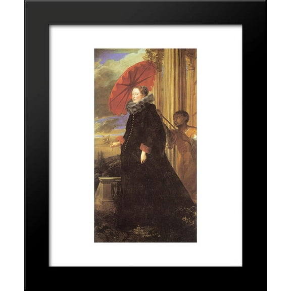 Portrait of Marchesa Elena Grimaldi, wife of Marchese Nicola Cattaneo 20x24 Framed Art Print by Anthony van Dyck