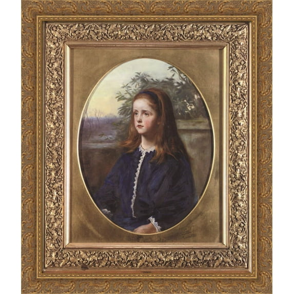 Portrait of Margaret Fuller Maitland 28x32 Large Gold Ornate Wood Framed Canvas Art by John Everett Millais