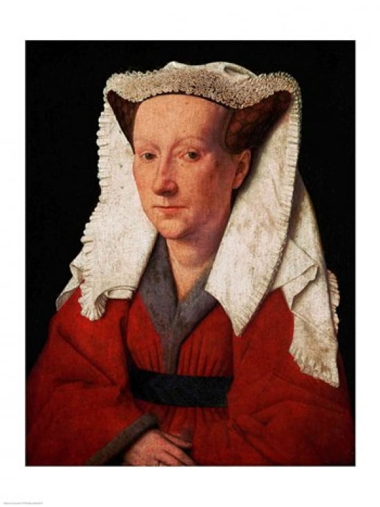 Portrait of Margaret van Eyck 1439 Canvas Art - Jan Van Eyck (18 x 24)