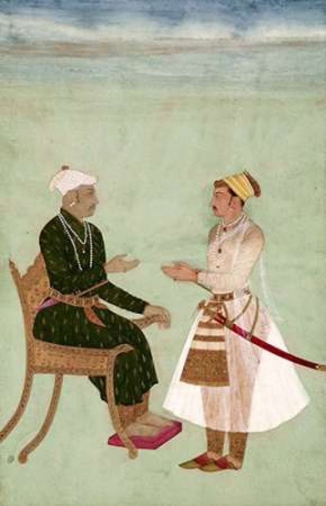 Portrait of Marharja Jai Singh Canvas Art - Ustad Murad Bikaner (12 x 18)