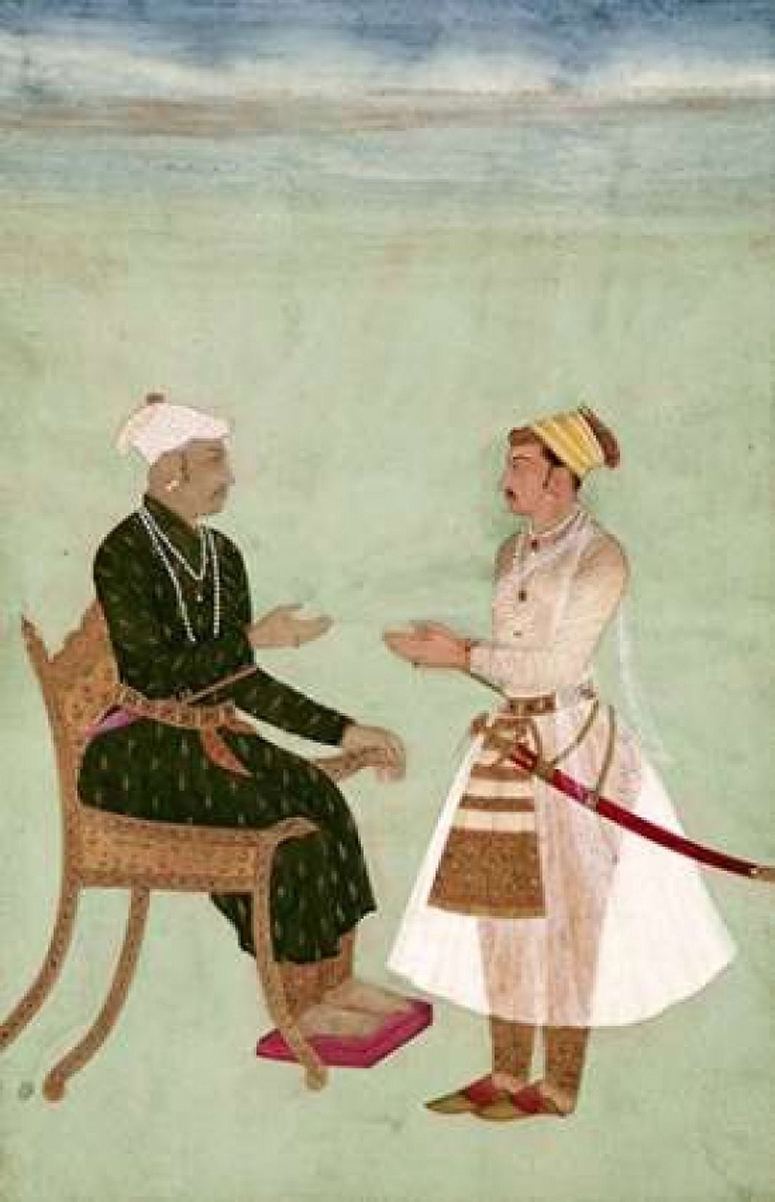 Portrait of Marharja Jai Singh Canvas Art - Ustad Murad Bikaner (24 x 36)